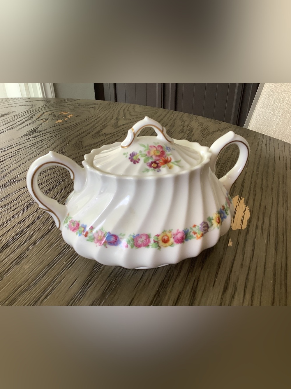 Royal Doulton Evesham Covered Bone China Sugar Bowl with Lid